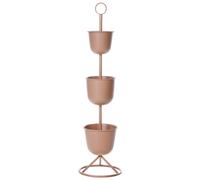 Beliani Plant Stand RENGE Metal 28 cm Brown, Brown