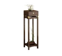 Plant Stand Retro Flower Several Bamboo Bonsai Rack, New Chinese Leaning Wall Green Plant Storage Shelf(Large)