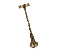 Plant Stand Side Table, Bronze Metal Pedestal Accent with Round Tray Top, Compact Decor for Bedside Use Bronze Pedestal Accent Furniture Compact Round Display Stand Corner Decor Entryway Bedside
