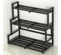 Plant Stand Storage Rack Plant Stand, 2/3/4 Tier Stair Style Plant Shelf, Large Metal Flower Stand, Flower Pot Holder with Foot Pads, for Home Living Room Gar,One Color3 Tier 39.4
