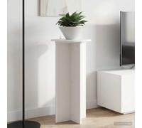 Plant Stand White Ø40 x 80 cm Engineered Wood Round Indoor Minimalist Modern 2pc