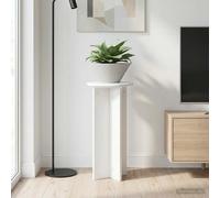 Plant Stand White Engineered Wood 29.5x60cm Modern Indoor Elevated Display Shelf