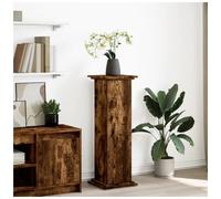 Plant Stand with Storage Smoked Oak 31x30x90cm Engineered Wood Textured Cabinet