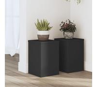 Plant Stands 2 pcs Black 20x20x30 cm Engineered Wood Berkfield Home Black One Size