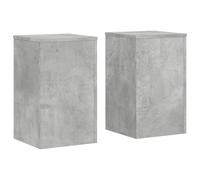 vidaXL Plant Stand 2 pcs Black Oak 30x30x50 cm Engineered Wood Rectangular Indoor/Outdoor