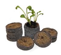 Plant Starter Pellets Pack of 24 Each 41mm | Grow Your Own Vegetables, Herbs and Flowers from Seed | Easy Propagation | Dry Compressed Compost wrapped Plant Based PLA