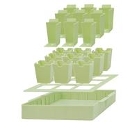 Plant Starter Trays | Plant Germination Trays With Handles,Reusable Greenhouse Growing Starting Transplanting Supplies for Vegetable Patch Prep Indoor Outdoor Propagation