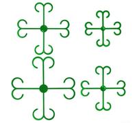 Plant Stem Support with Double Hook Design for Climbing Plants, Reusable Plastic Clips for Indoor Garden Trellis and Potted Plant Organizer, 4 Sizes Growth Aid Vertical Flower Vine Holder Set(Green)