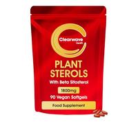 Plant Sterols 1800mg | 90 Vegan Softgels | High Grade Cholesterol Lowering Supplements | with Beta Sitosterol and Plant Sterol | Suitable for Vegans| By Clearwave Health