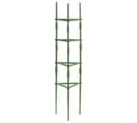 Plant Support Bracket Kit for Tomatoes & Flowers - 11 x 24.5 x 160 cm Steel Pipe with PP+PE Plastic Coating, Green, Space-Saving Vertical Gardening Aid for Outdoor Use(1 kit)