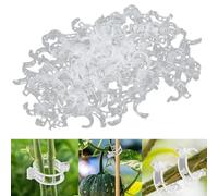 Plant Supports for Outdoor Plants, Tomato Plant Support Clips, Plant Clips for Climbing Plants Support Clips Garden Plant Supports for Fixing Tomatoes, Vegetables, Cucumbers (300, White)