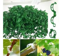 Plant Supports for Outdoor Plants, Tomato Plant Support Clips, Plant Clips for Climbing Plants Support Clips Garden Plant Supports for Fixing Tomatoes, Vegetables, Cucumbers (100, Green)