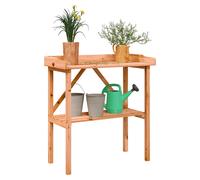 Plant Table Solid Firwood Potting Bench Brown 78x38x82.5cm Open Slat