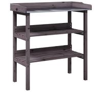 Plant Table with Shelves Plant Stand Table Flower Stand Solid Wood Fir vidaXL