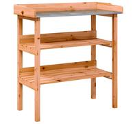 Plant Table with Shelves Plant Stand Table Flower Stand Solid Wood Fir vidaXL