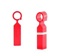 Plant Tags 100PCS 10.7x2.3CM Plastic Garden Hanging Plant Tags Ring Label Hook Tree Marker Nursery Stake(Red-100PCS)