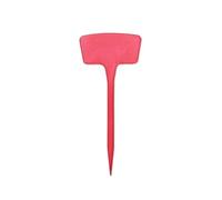 Plant Tags 100Pcs T-Shape Plastic Plant Tags Labels Waterproof Solid Color Flower Seeds Varieties Tagging Marker Garden Labels(Red)