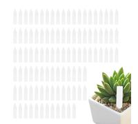 Plant Tags - 100pcs White Labels, Waterproof Pot Markers, Nursery Garden Stakes | Easy Write-On Surfaces, Compact Lightweight Design for Garden Plants Flowers Seedling Vegetable Labeling Use