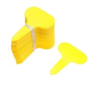 Plant Tags Garden Labels Plant Classification Sorting Sign Tag Ticket Plastic Writing Plate Board Plug in Card Colorful(Yellow,100pcs)