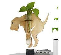 Plant Terrarium with Wooden Stand, Dinosaur-Shaped Propagated Plant Holders Propagation Vases, Modern Indoor Wall Planter Water Propagation Station for Hydroponics Plants