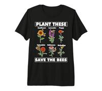 Plant These Save The Bees Flower Garden Gardening Gardener Premium T-Shirt