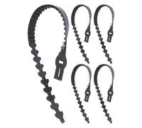 Plant Ties - 15.75" Twist Ties | Adjustable Plant Tiés for Garden Support, 5-Pack Locking Tree Straps for Shrub Tying, PP Plasțic Reusable Flexible Fastener, Home Organizing Tool