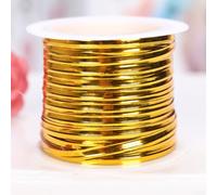 Plant Ties 15m Flexible Garden Twistee Tie Roll with Built-in for Tomato Support Flower Training Vegetable Training Outdoor Plants Shrubs Vines(Gold)