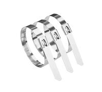 Plant Ties, 304 Stainless Steel Cable Ties, 12mm Width, 100-800mm, Self-Locking, Pack of 100(100mm (3.93inch))