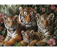 Plant Tiger Puzzle - 3000 Piece Jigsaw Puzzles for Adults - The Back Features Printed Letter Guides - The Pieces fit Together Snugly - Wooden Puzzles for Adults - Gifts Family 48.0 X 31.9 Inch s7h-848