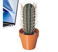 Plant Toothpick Dispenser - 3D Printed Cactus Holder, Scottish Stand Dispenser | 117 Holes Multifunctional Succulent Ornaments Decorative Plants with Diverten Design