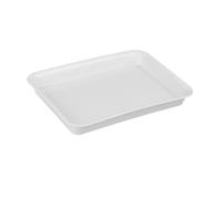 Plant Tray Indoor Outdoor Flower Pot Plant Saucer Drip Plastic Tray Rectangle 1PC Saucers(White,Small)