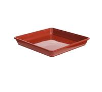 Plant Tray Indoor Outdoor Square Flowe Drip Trays Plastic Plant Pot Saucer(Red,Large)