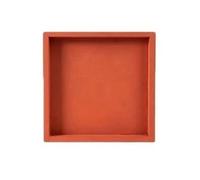 Plant Trays For Pots, Imitation Cement Flower Pot Saucer, for Indoors Outdoors Square Plant Palle Drain Pan(Orange,XL)