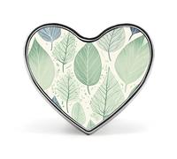 Plant Tree Leaf Button Pin Heart Shape Metal Lapel Pins Badges Personalized Pinback Button Badges Novelty Funny Enamel Pins Fashion Cute Heart Brooch Pin for Backpacks Jackets Bags