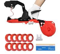Plant Tying Machine - Manual Binding Tool with Tape and Staples, Lightweight Branch Tyer with Blade, Easy to Use for Gardening Tomatoes, Grapes, and Vegetables
