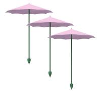 Plant Umbrella - Sun Shade Cover For Flowers, 3 Pieces Small Canopy Topper Shield, 26.5cm Diameter, 34cm Fiberglass Rod Stake, Lightweight Shield - For Patio Garden Bed