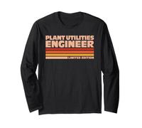Plant Utilities Engineer Retro Sunrise Long Sleeve T-Shirt