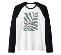 Plant Vibes Only Aesthetic Botanical Leaves Minimalist Raglan Baseball Tee
