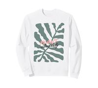 Plant Vibes Only Aesthetic Botanical Leaves Minimalist Sweatshirt