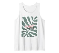 Plant Vibes Only Aesthetic Botanical Leaves Minimalist Tank Top