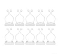 Plant Wall Organizer Clips for Space-Efficient Gardening - 10 Self-Adhesive ABS Clips to Guide Vines on Glass Tile Marble and Metal Surfaces