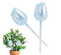 Plant Watering Balls, 2 x Automatic Glass Tips for Indoor and Outdoor Use, Decorative Flower-shaped Self-Water Inserts, Watering Insert Device for Garden Pots, and Indoor Planting