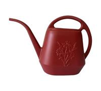 Plant Watering Can, 1 Gallon Plant Watering Can with Long Spout and Flower Patterns, Comfortable Handle, Durable Plastic for Indoor & Outdoor Garden Plants (Red)