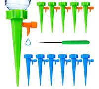 Plant Watering Devices，12 Pcs Automatic plant waterer Plant self watering spikes system with Water control valve，for Outdoor Indoor Flower Vegetables