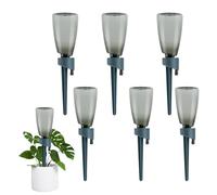Plant Watering Devices 6Pcs Plant Waterer with 6Pcs 500ml Bottles Automatic Drip Irrigation Kits with Slow Release Control Valve for Plants Blue, Drip Irrigation System, Plant Watering Devices