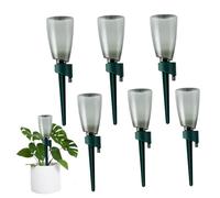Plant Watering Devices 6Pcs Plant Waterer with 6Pcs 500ml Bottles Automatic Drip Irrigation Kits with Slow Release Control Valve for Plants Green, Self Watering System For Plants
