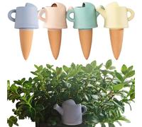 Plant Watering Devices for Indoor Plants, 4pcs Watering Can Shaped Self Watering Bottle, Plant Watering Spikes, Automatic Drip Irrigation Kits for Indoor Plants Flowers (4 Colors)