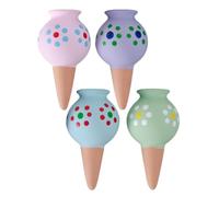 Plant Watering Globes 4PCS - Clay Automatic Self Watering Spikes | Drip Irrigation Waterer for Potted Plants - Indoor Outdoor Vacation Plant Care System for Flower Pot Planter Garden Grow Support