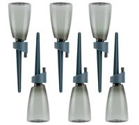 Plant Watering Spikes - 6 Pack Automatic Irrigation Devices, Adjustable Slow Release Drip System | Self Watering Spikes with Control Valve, Vacation Plant Tools for Indoor Outdoor Garden