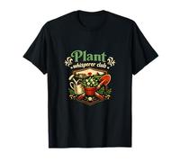 Plant Whisperer Club Cottagecore Plant Parent Emblem T-Shirt
